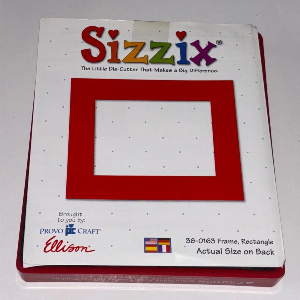 Sizzix Die Frame Rectangle Originals Photo Album Scrapbook Diecut Retired Sizzix